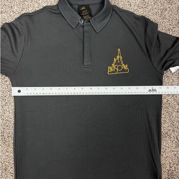 NWT Disney Men S Walt Disney World 50th Anniversary Embroidered Ribbed Knit Polo - Picture 11 of 13